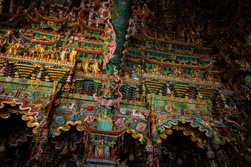 Stone statue of cross-legged Bodhisattva in Cave 18 of Yungang Grottoes, Datong, Shanxi Province