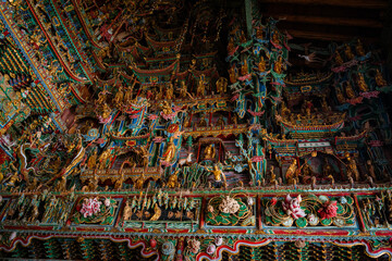 Stone statue of cross-legged Bodhisattva in Cave 18 of Yungang Grottoes, Datong, Shanxi Province