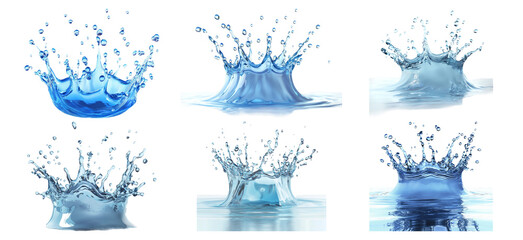 Obraz premium Water splash collection on transparent backgrounds