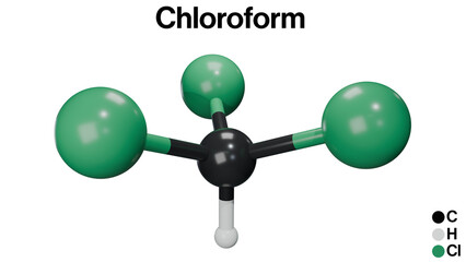 Chloroform Molecular Structure, Organic Compound, Chemistry, Solvent, Science Illustration