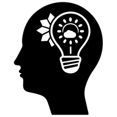 creative mind icon with Transparent Background Clipart