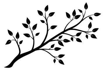 decorative tree branch leaves icon with Transparent Background Clipart