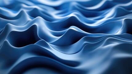 Obraz premium Modern Blue Wave. Elegant 3D Abstract Ripple Background