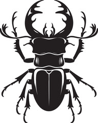 Beetle Insect Silhouette isolated on a white background Minimalist Beetle vector shape