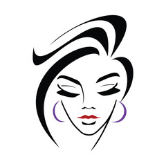 woman face logo
