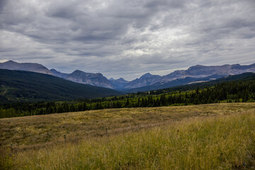 Mountainous landscape at East Glacier