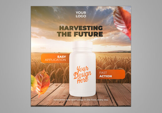 Agriculture Social Media Template generative ai