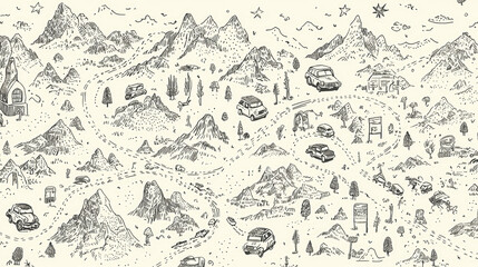 Fototapeta premium Life styles Doodles