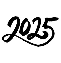 2025, lettering, sketch, black, white, new year	