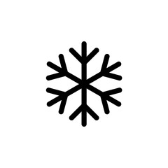 Snowflake simple outline icon. Symbol of cold, frost, winter weather