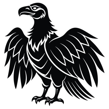 recommend clip art: Silhouette Vulture Bird Doodle Icons Black and White Line Art. Animal Clipart Hand Drawn Symbol Design
