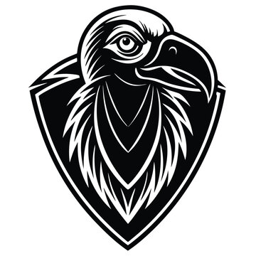 recommend clip art: Silhouette Vulture Bird Doodle Icons Black and White Line Art. Animal Clipart Hand Drawn Symbol Design