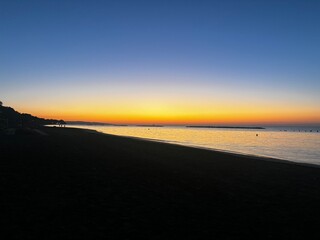 sunset on the beach