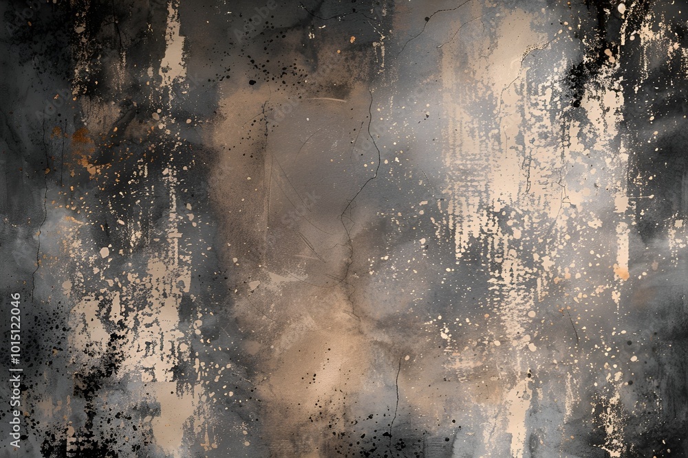 Aufkleber artistic abstract background with splashes and textures in dark tones for creative projects
