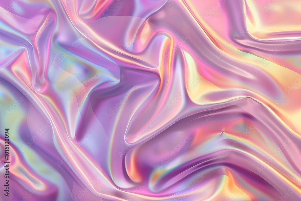 Poster soft iridescent silk fabric background with flowing patterns for elegant design projects