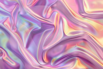 Obraz premium Soft iridescent silk fabric background with flowing patterns for elegant design projects
