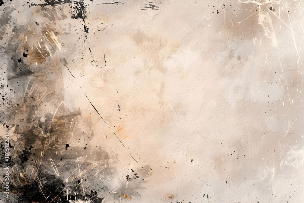 Aufkleber grunge textured background with abstract patterns in neutral colors for artistic designs
