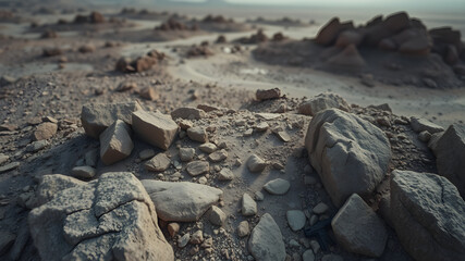 Obraz premium stones in the sand