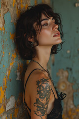 Fototapeta premium The girl with the tattoo