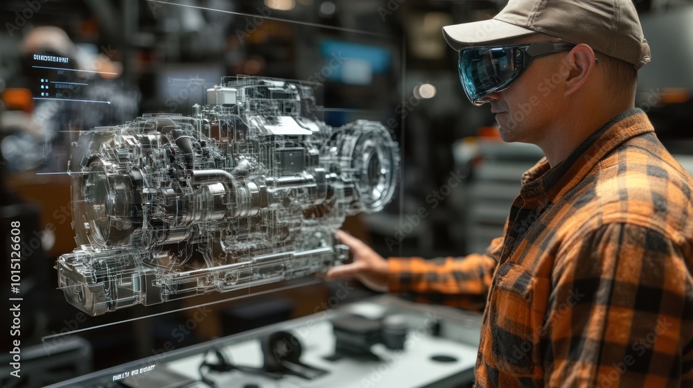 Aufkleber augmented reality software for engine maintenance: real-time ar-powered diagnostics tools for effici