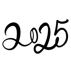 Merry Christmas and Happy New Year lettering. Seasonal greeting card template. stock illustration
