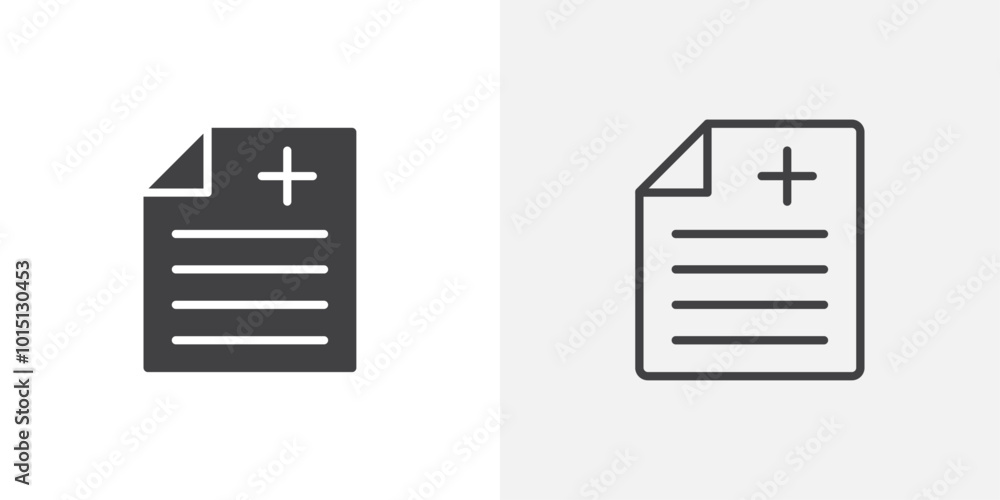 Poster form icon vector icon set in black and white color.