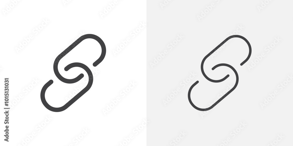 Poster link icon vector icon set in black and white color.
