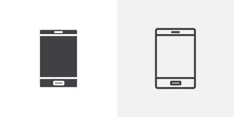 Mobile icon vector icon set in black and white color.