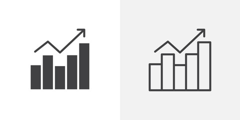 Sales icon vector icon set in black and white color.