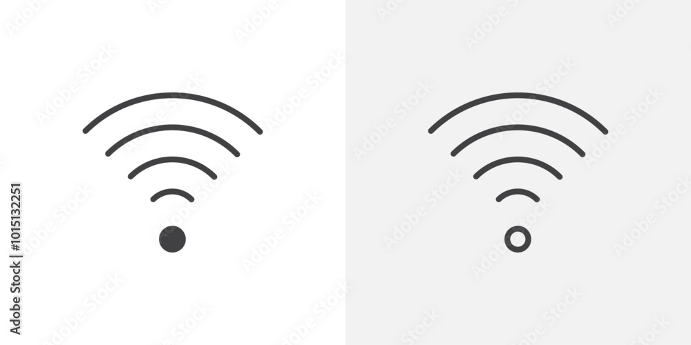 Poster signals icon vector icon set in black and white color.