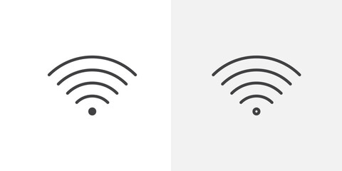 Signal icon vector icon set in black and white color.