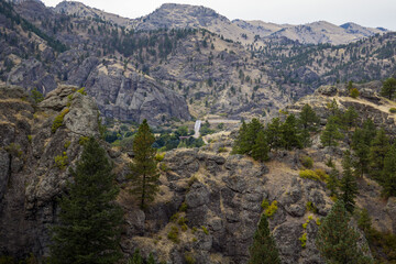 Aerial view of Tower Rock state park