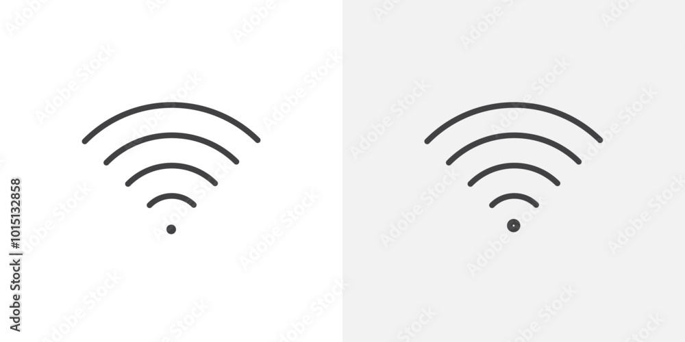 Poster wifi icon vector icon set in black and white color.