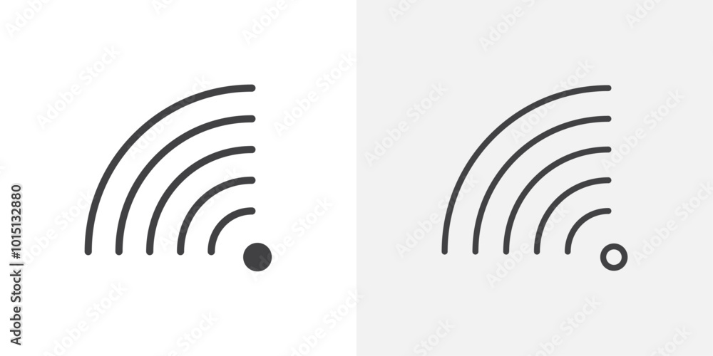Poster wifi signal icon vector icon set in black and white color.