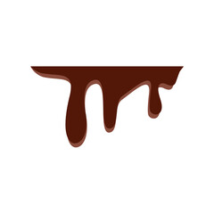 Dripping melted chocolate illustration