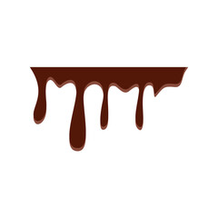 Dripping melted chocolate illustration