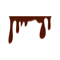 Dripping melted chocolate illustration