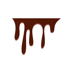 Dripping melted chocolate illustration