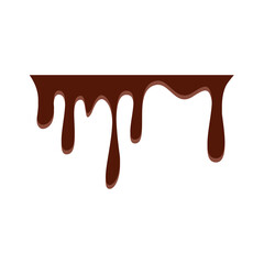 Dripping melted chocolate illustration