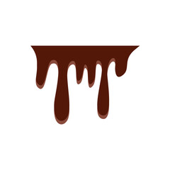 Dripping melted chocolate illustration