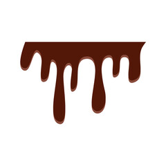 Dripping melted chocolate illustration
