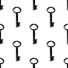 Vector key icon isolated on white background. Key icon. Lock or unlock sign. Padlock. Lock symbol. Unblock. Password icon. Access sign. Private access. Logo template. Safety symbol. Door key.