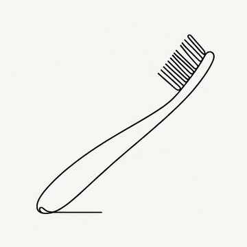 recommend clip art:  toothbrush silhouette thin lines flat 