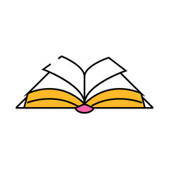 open book line icon vector. open book sign. isolated symbol illustration
