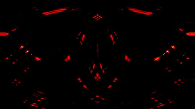 red pattern animation on d black background. 4k