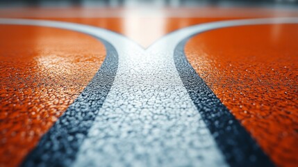 Close-up View of an Asphalt Road with Painted Lines