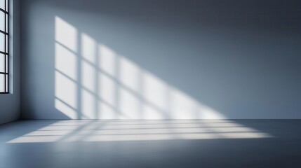 Fototapeta premium Minimalist studio with polished concrete flooring, matte black decor, and soft diffused lighting, studio, polished concrete, diffused lighting