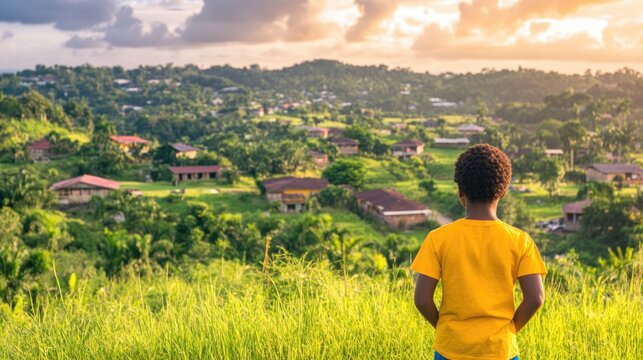 Empowering future generations: peaceful rural landscape on international day for the eradication of poverty