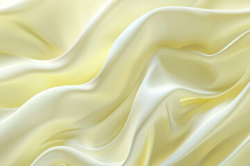 Fototapeta premium close up horizontal illustration of a pale yellow flowing abstract wavy background