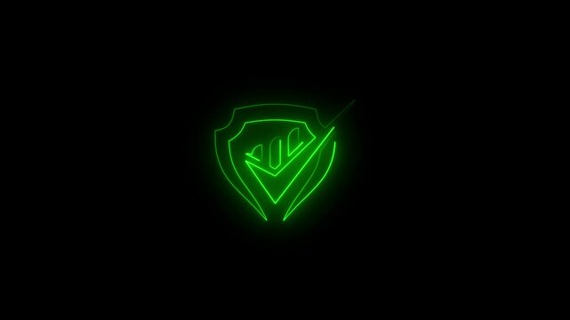 Abstract neon arrow growth , success concept. Profit growing icon animation. Growing business graph symbol animation.